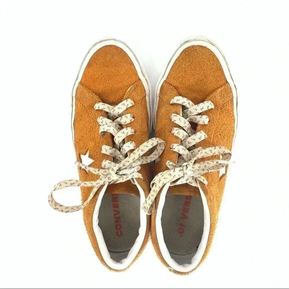 Converse one star orange suede sneakers